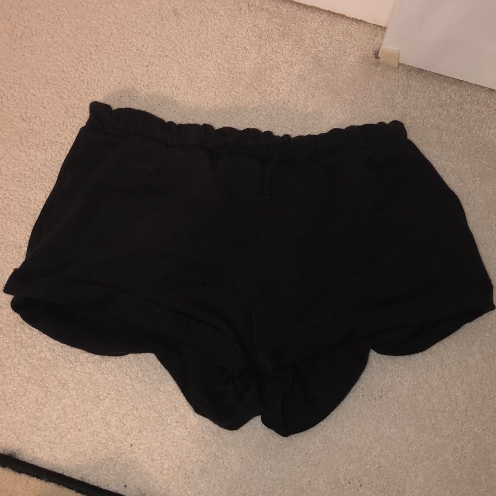 black shorts